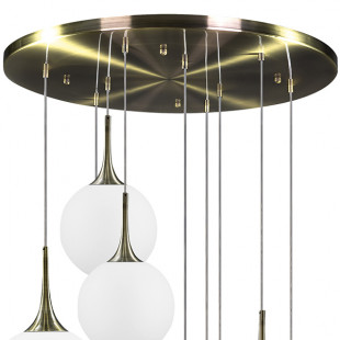 813091 (MD5081A-9EB) Люстра GLOBO 9х40W E14 electroplating bronze/white (в комплекте) 813091 (MD5081A-9EB) Люстра GLOBO 9х40W E14 electroplating bronze/white (в комплекте)