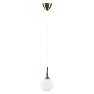 813011 (MD5085-1EB) Подвес GLOBO 1х40W  E14 electroplating bronze/white (в комплекте)