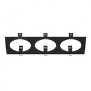 217837 Рамка INTERO 111 Triple QUADRO ЧЕРНЫЙ (в комплекте)