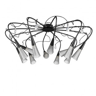 711127 (SX1105/12)  Люстра AEREO 12х25W G9 BLACK (в комплекте)