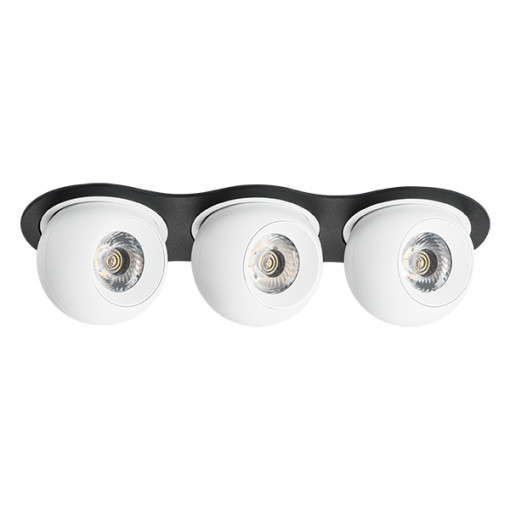 i637646464 Светильник INTERO LED 9W*3 850LM*3 24G ЧЕРНЫЙ/БЕЛЫЙ 4000K (217637+217064+217064+217064)