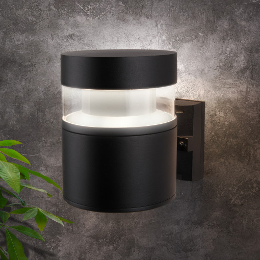 Уличный настенный светодиодный светильник IP65 1530 TECHNO LED черный Уличный настенный светодиодный светильник IP65 1530 TECHNO LED черный