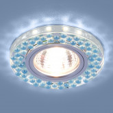 Встраиваемый точечный светильник с LED подсветкой 2194 MR16 SL/BL зеркальный/голубой Встраиваемый точечный светильник с LED подсветкой 2194 MR16 SL/BL зеркальный/голубой