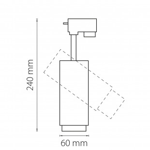 215237 Светильник для 1-фазного трека FUOCO LED 15W 950LM 5-60G ЧЕРHЫЙ 3000K IP20 (в комплекте)