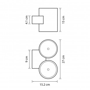 372592 Светильник PARO LED 2*2*15W 4700LM 15G СЕРЫЙ 3000K IP65 (в комплекте)