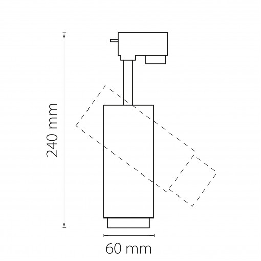 215247 Светильник для 1-фазного трека FUOCO LED 15W 950LM 5-60G ЧЕРНЫЙ 4000K IP20 (в комплекте)