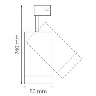 303262 Светильник для 1-фазного трека CANNO LED 35W 2240LM 45G БЕЛЫЙ 3000K IP20 (в комплекте)