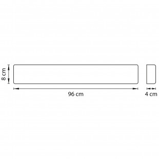 810637 Бра FIUME LED 30W 2850LM Matt black 4000K (в комплекте)